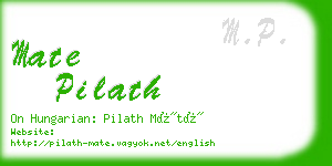 mate pilath business card